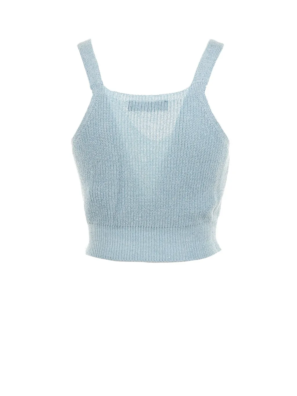 V-Neck Knit Crop Top