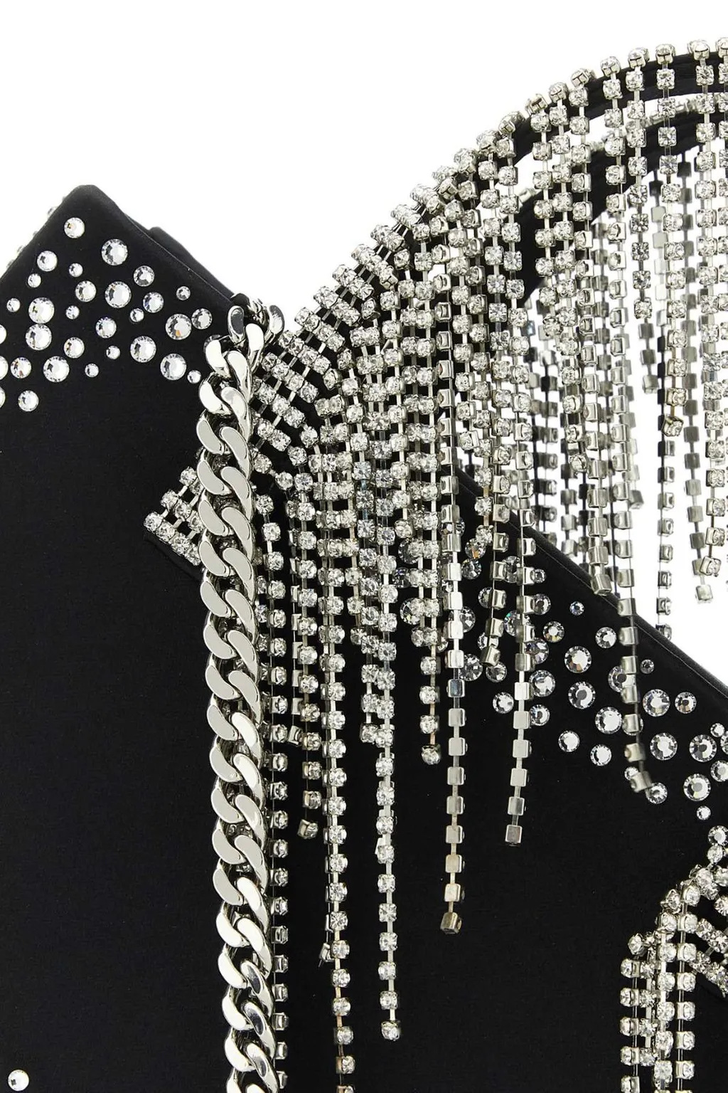 Crystal-Embellished Top-Handle Bag