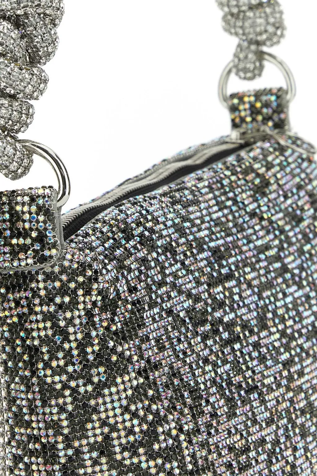 Crystal-Embellished Shoulder Bag