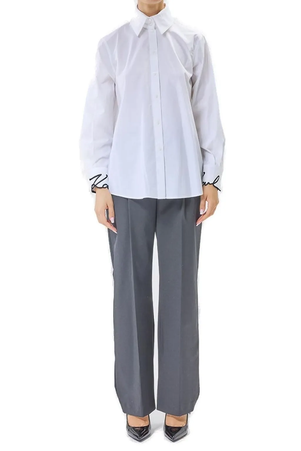 Shirt With Embroidered Cuffs