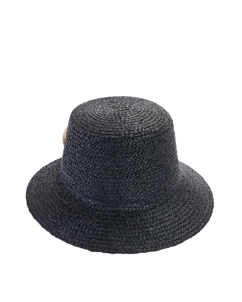 Straw Hat With Flower Accent