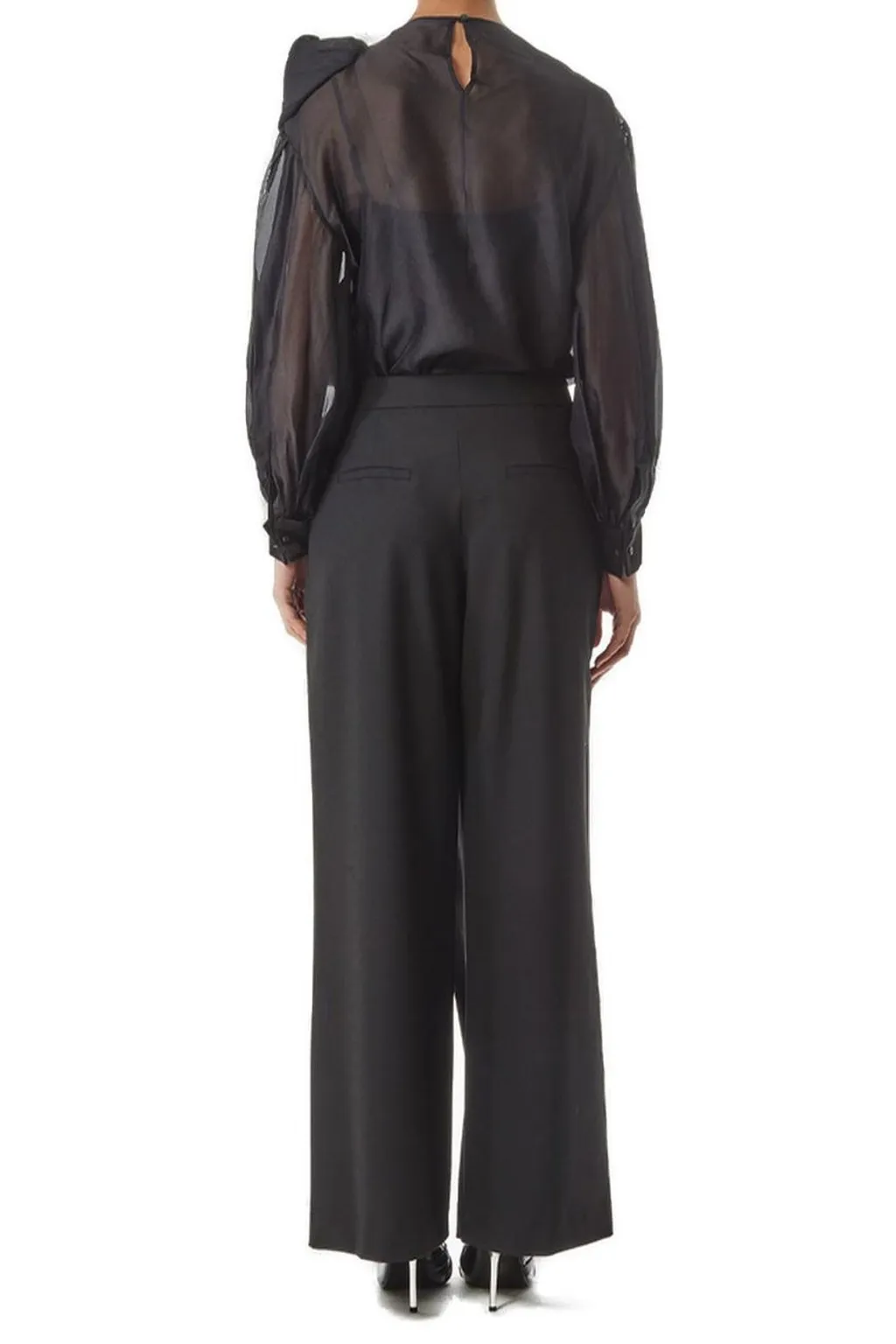 Wrap Wide-Leg Trousers