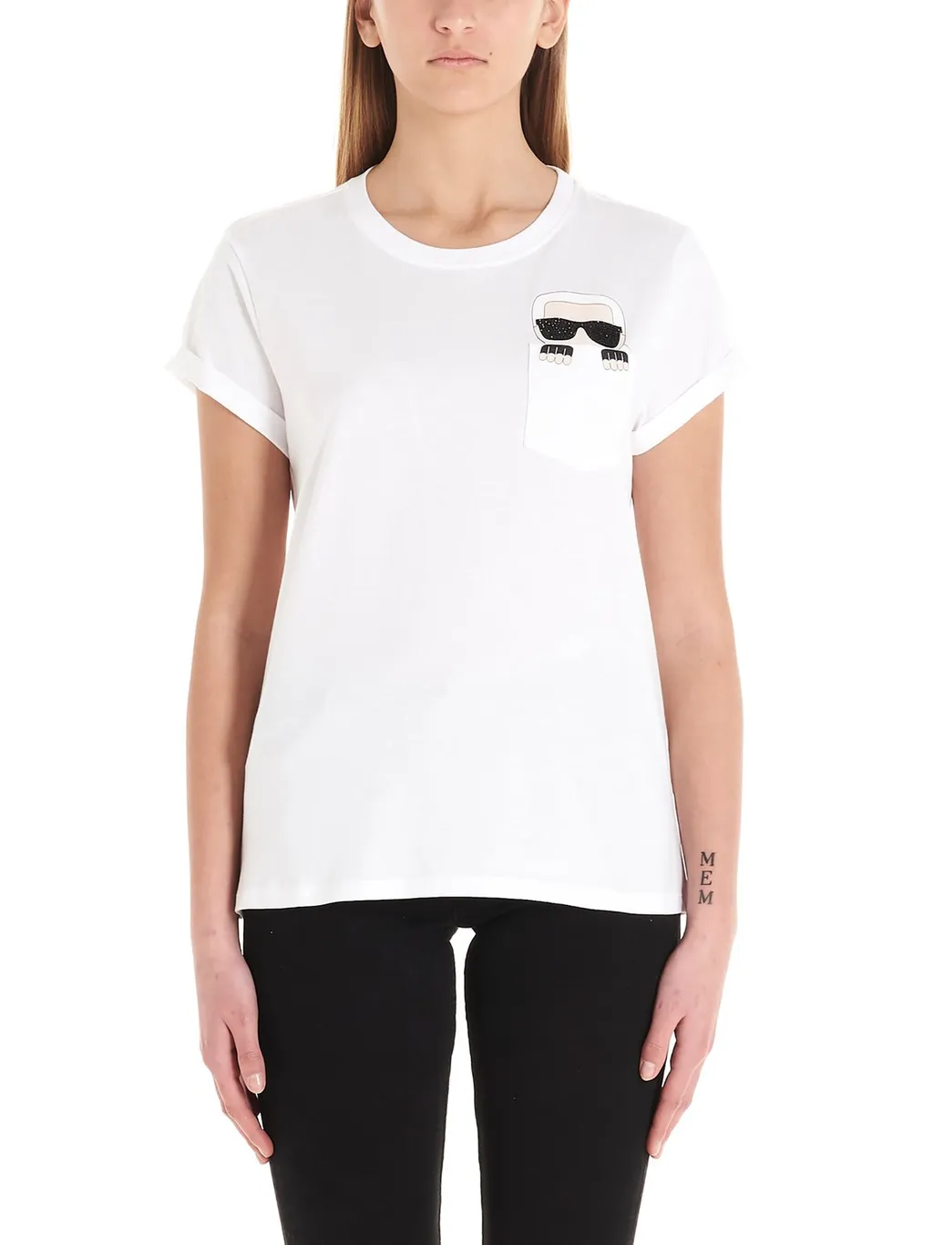T-Shirt With Karl Lagerfeld Pocket Print