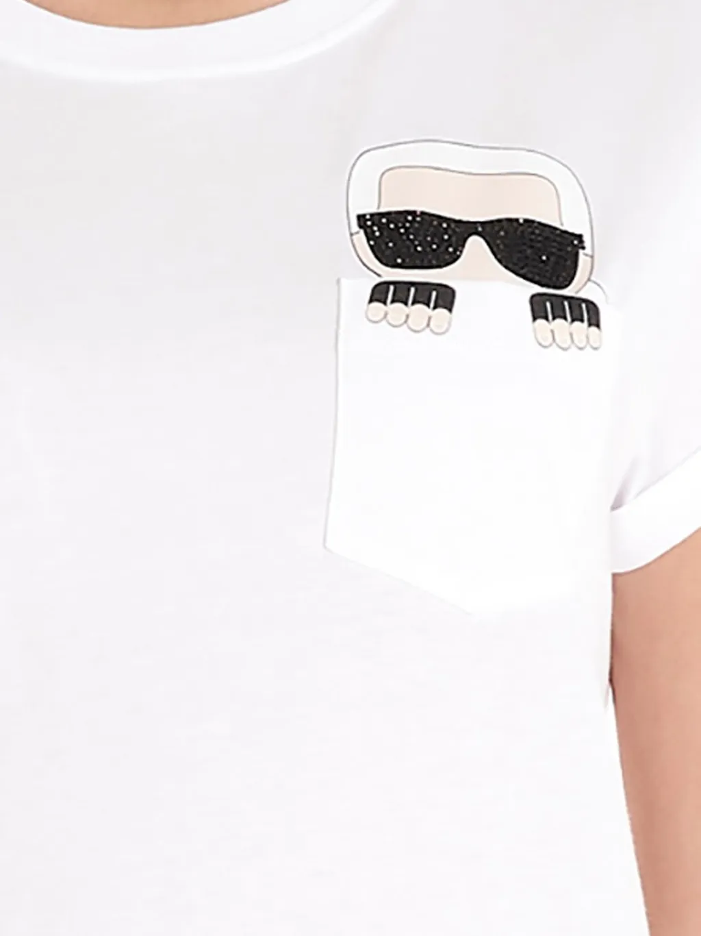 T-Shirt With Karl Lagerfeld Pocket Print
