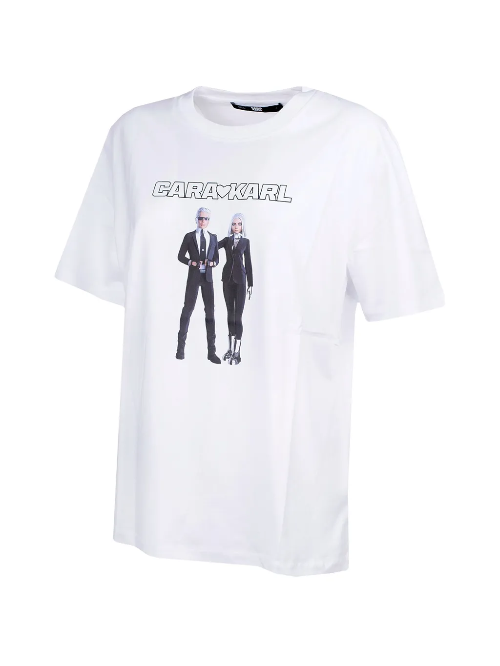 T-Shirt With Cara Karl Print