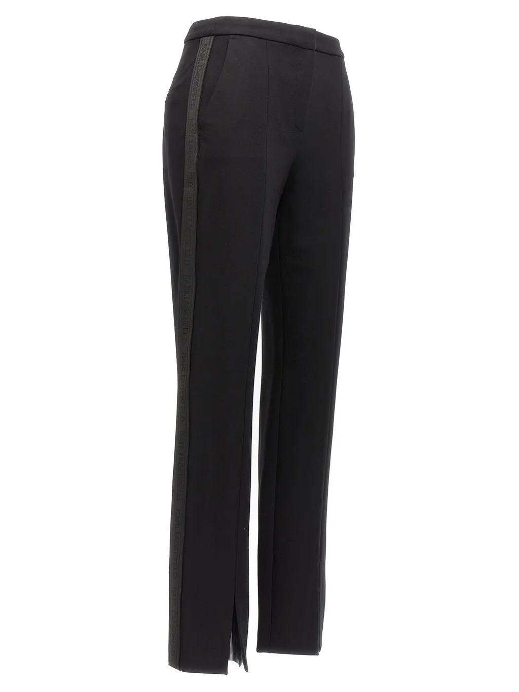 High-Waisted Flared Trousers