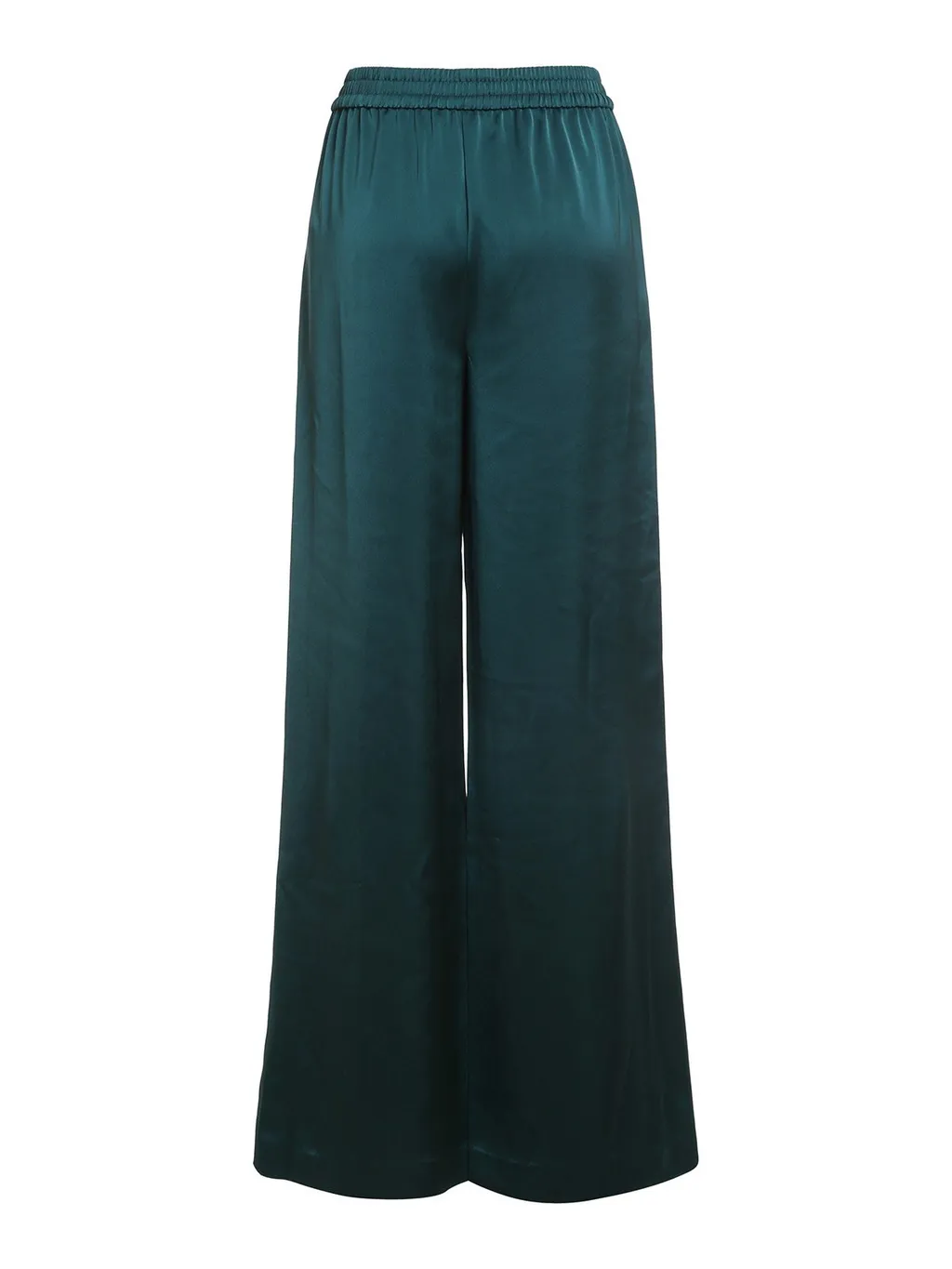 Wide-Leg Satin Trousers