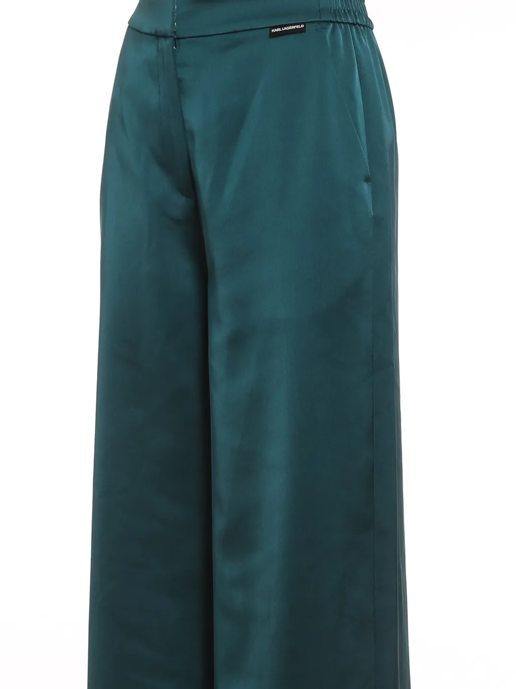 Wide-Leg Satin Trousers