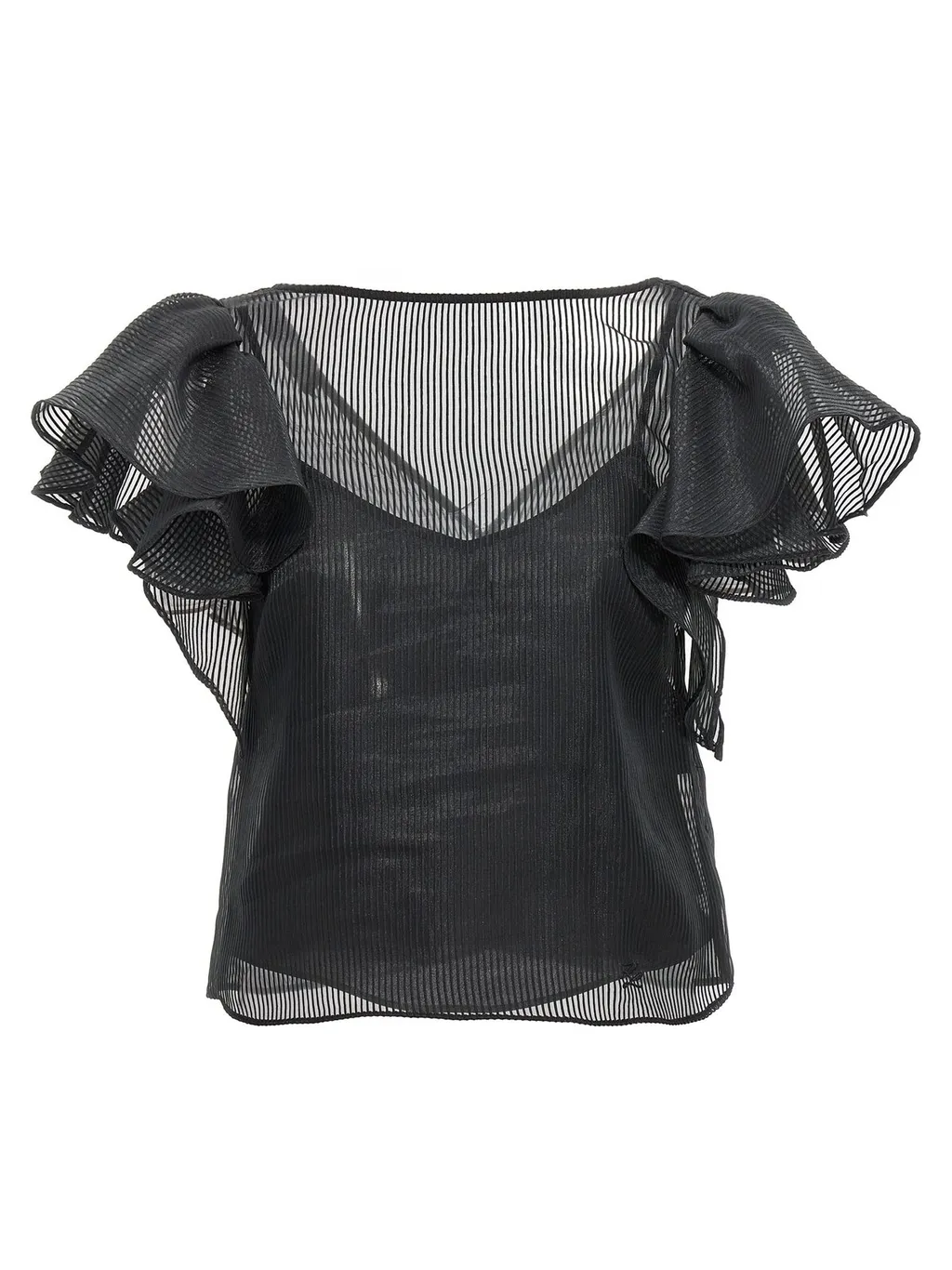 Sheer Striped Top