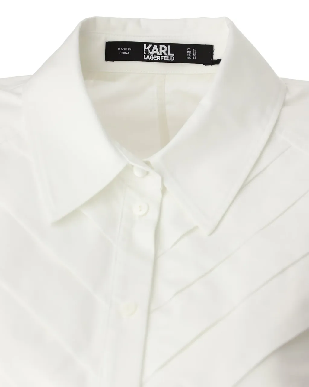 Cropped Shirt With Pleated Detail