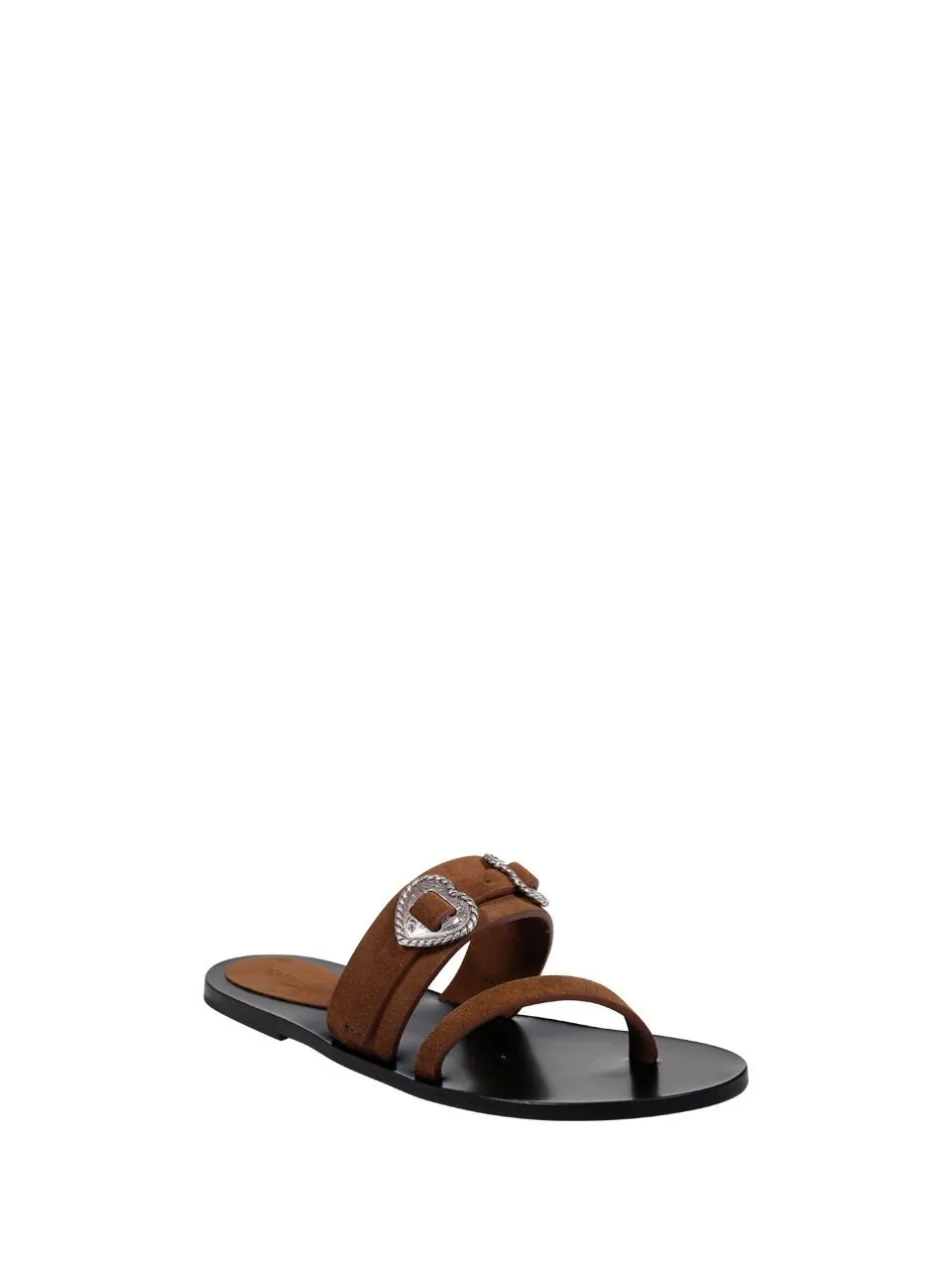 Suede Slide Sandals