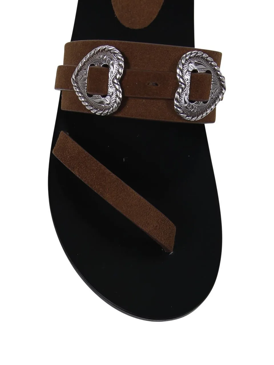 Suede Slide Sandals