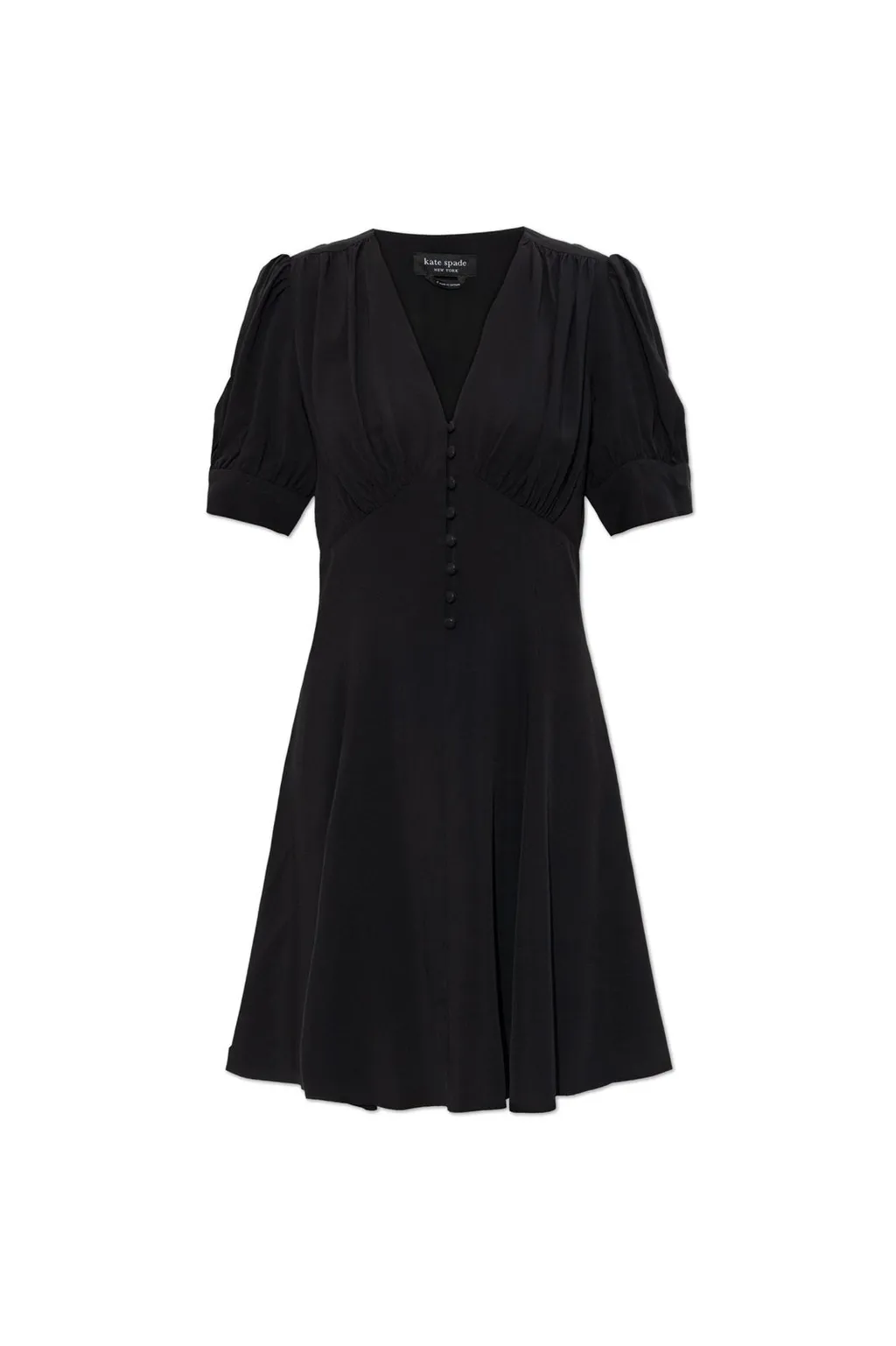 V-Neck Button-Front Dress