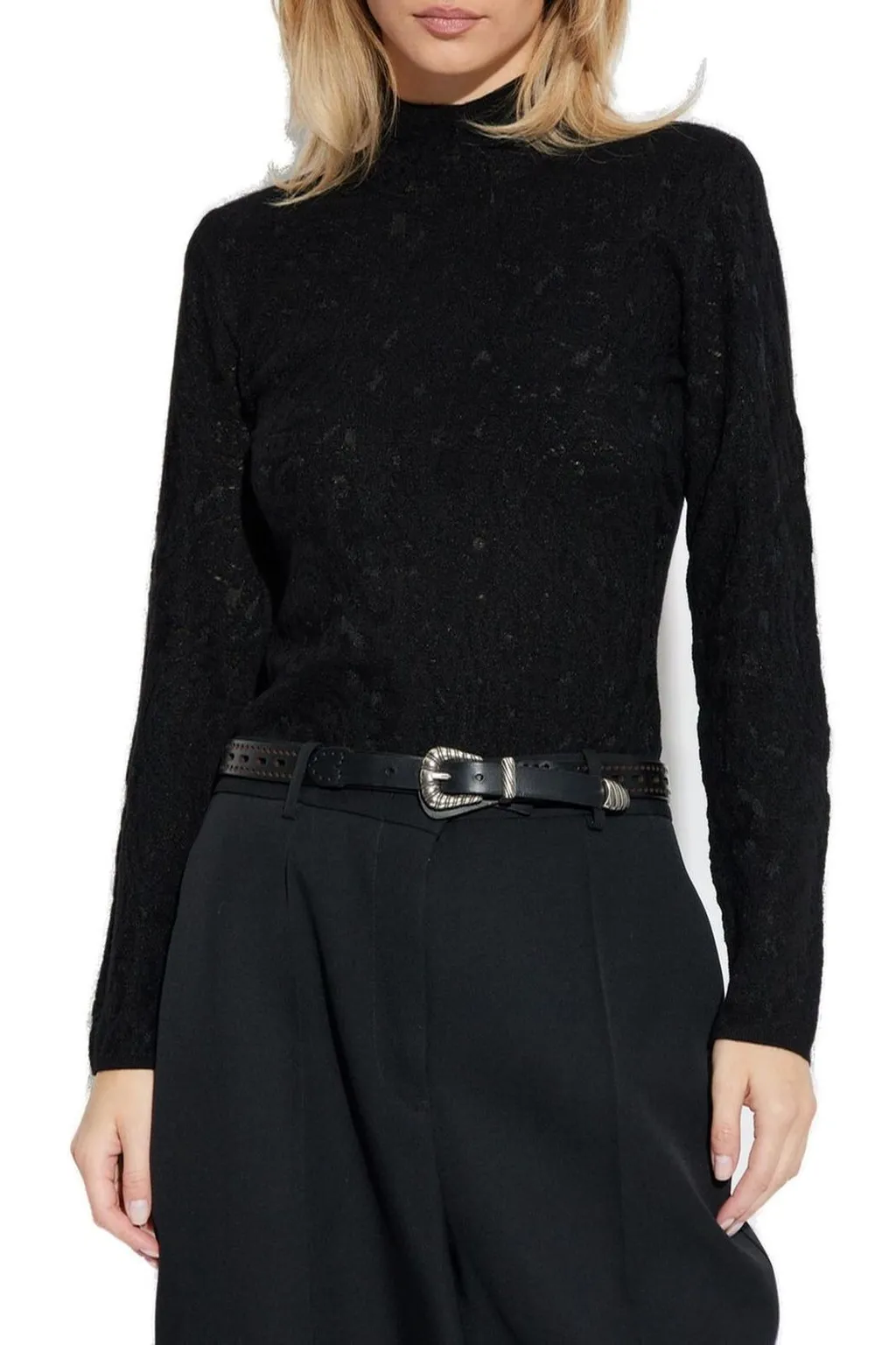 Lace Mock Neck Top