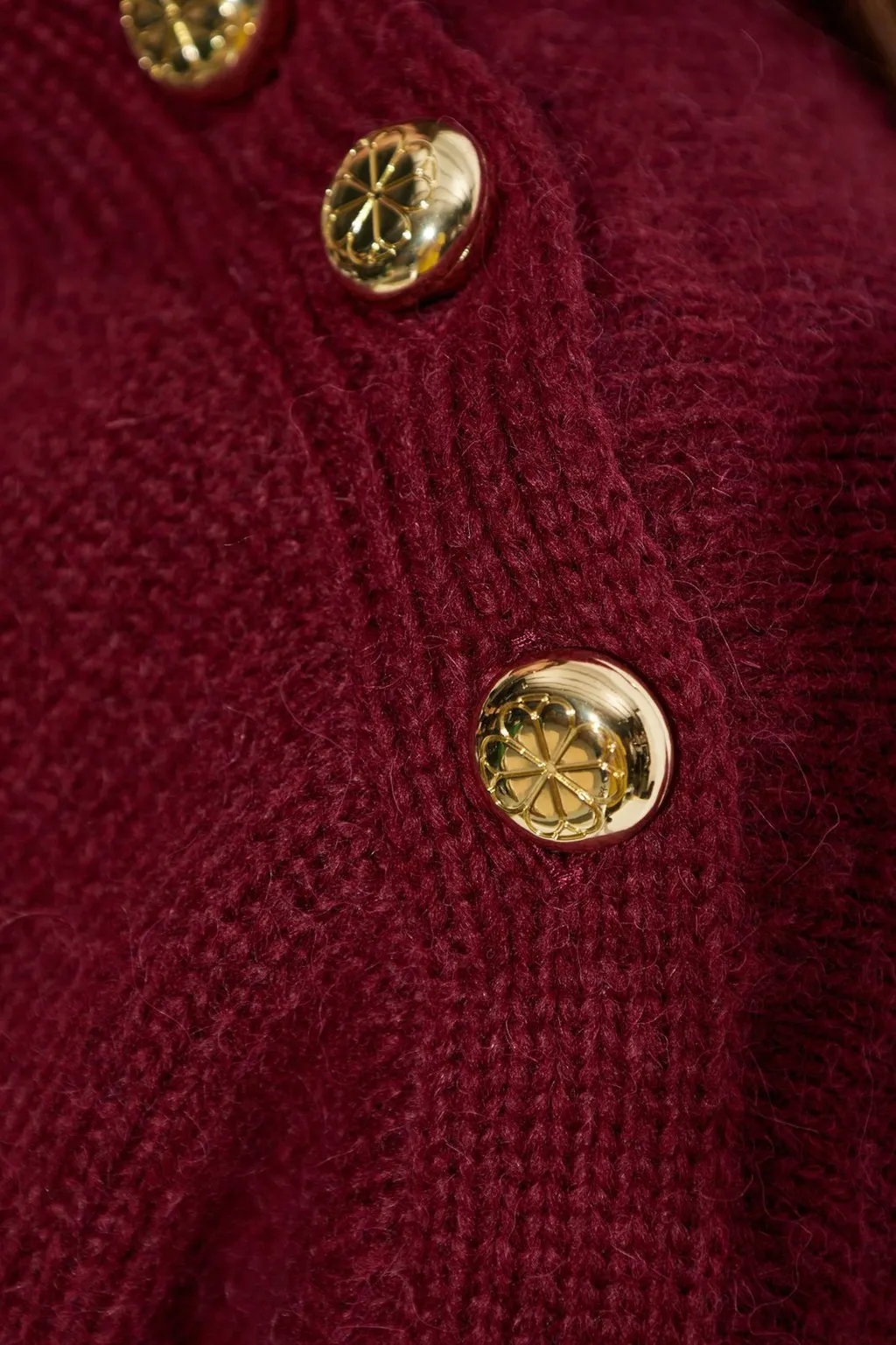 Mock Neck Sweater With Button Detail