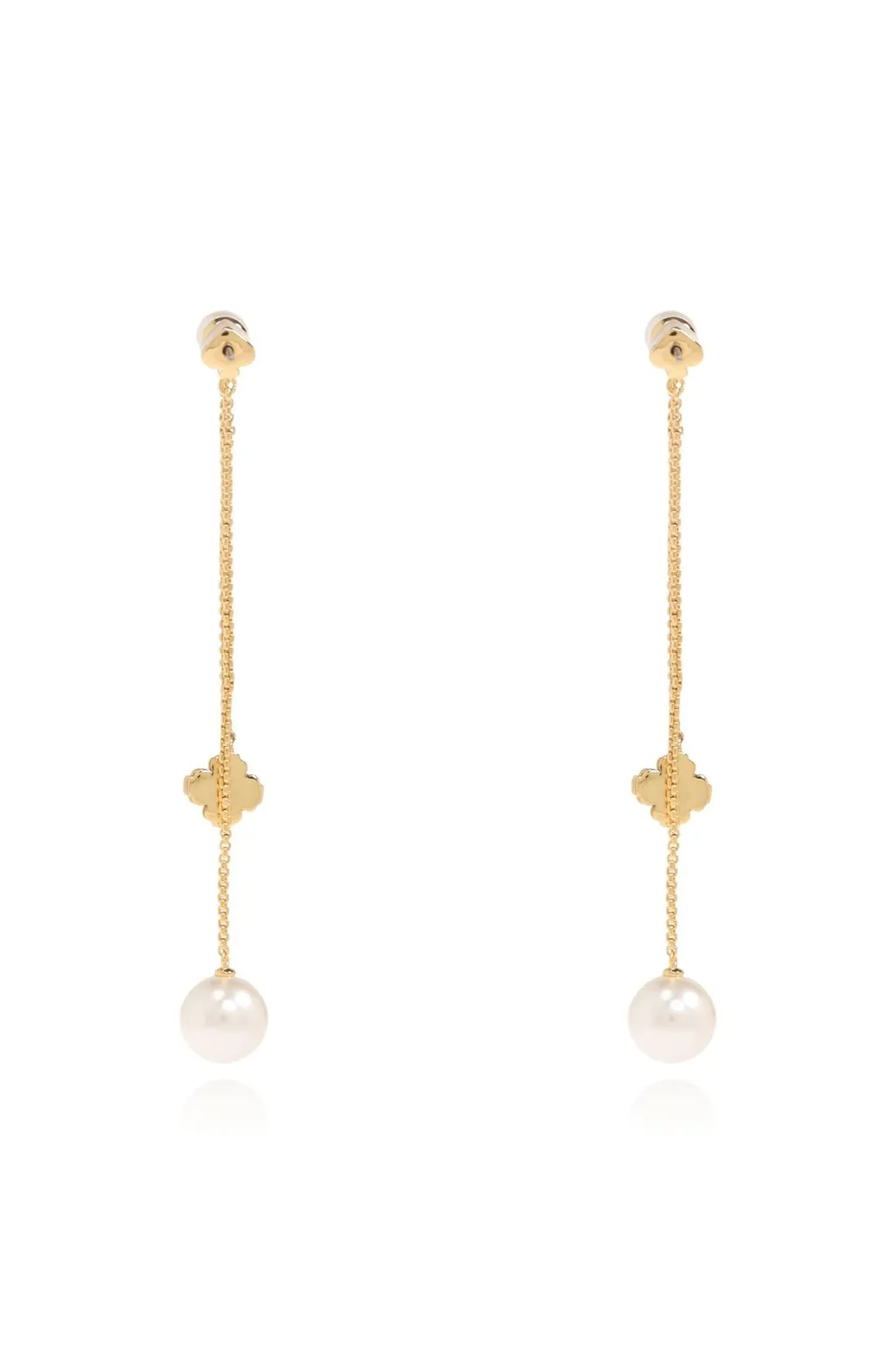 Pearl And Clover Drop Earrings