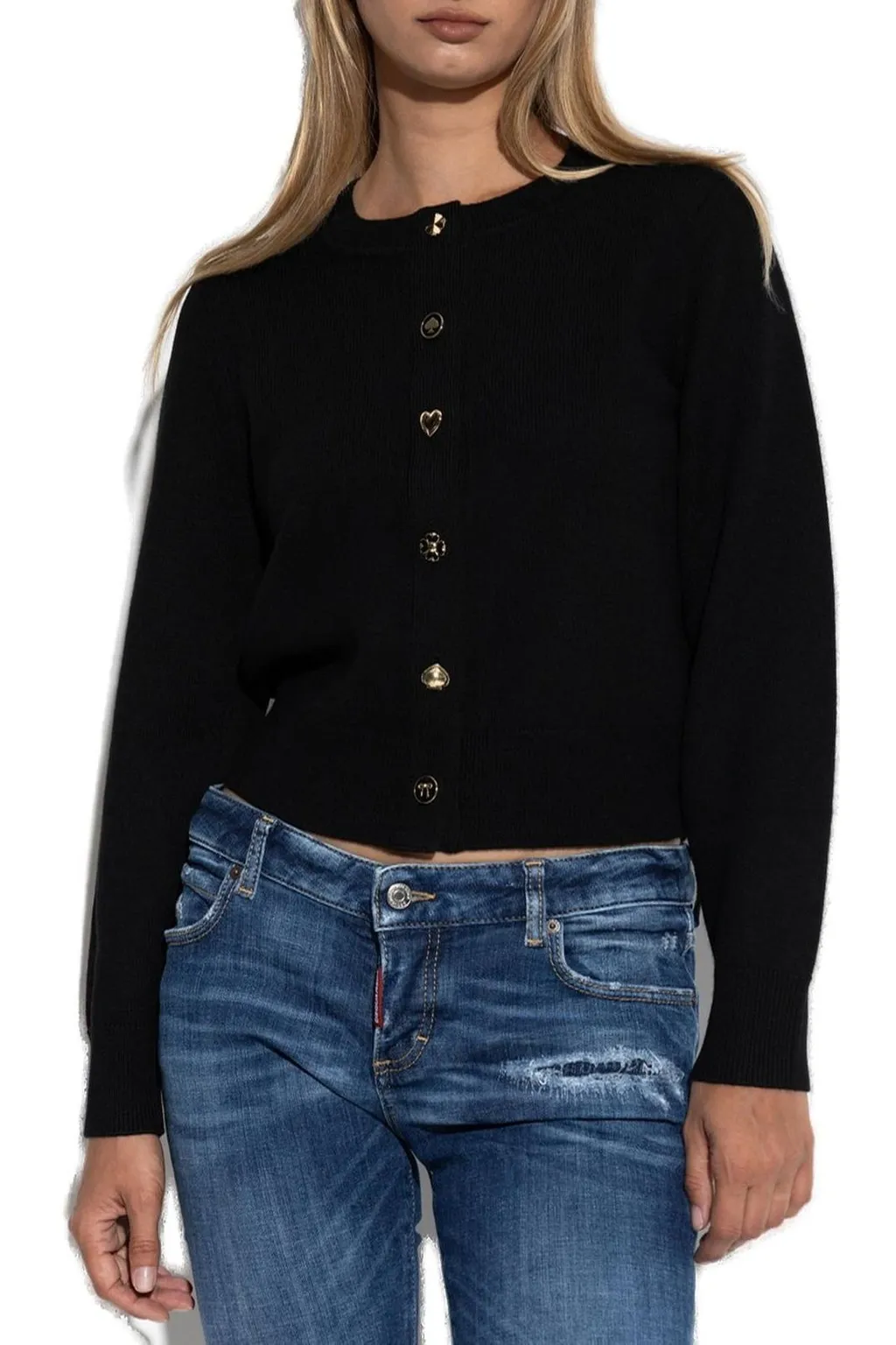 Cardigan With Embellished Buttons