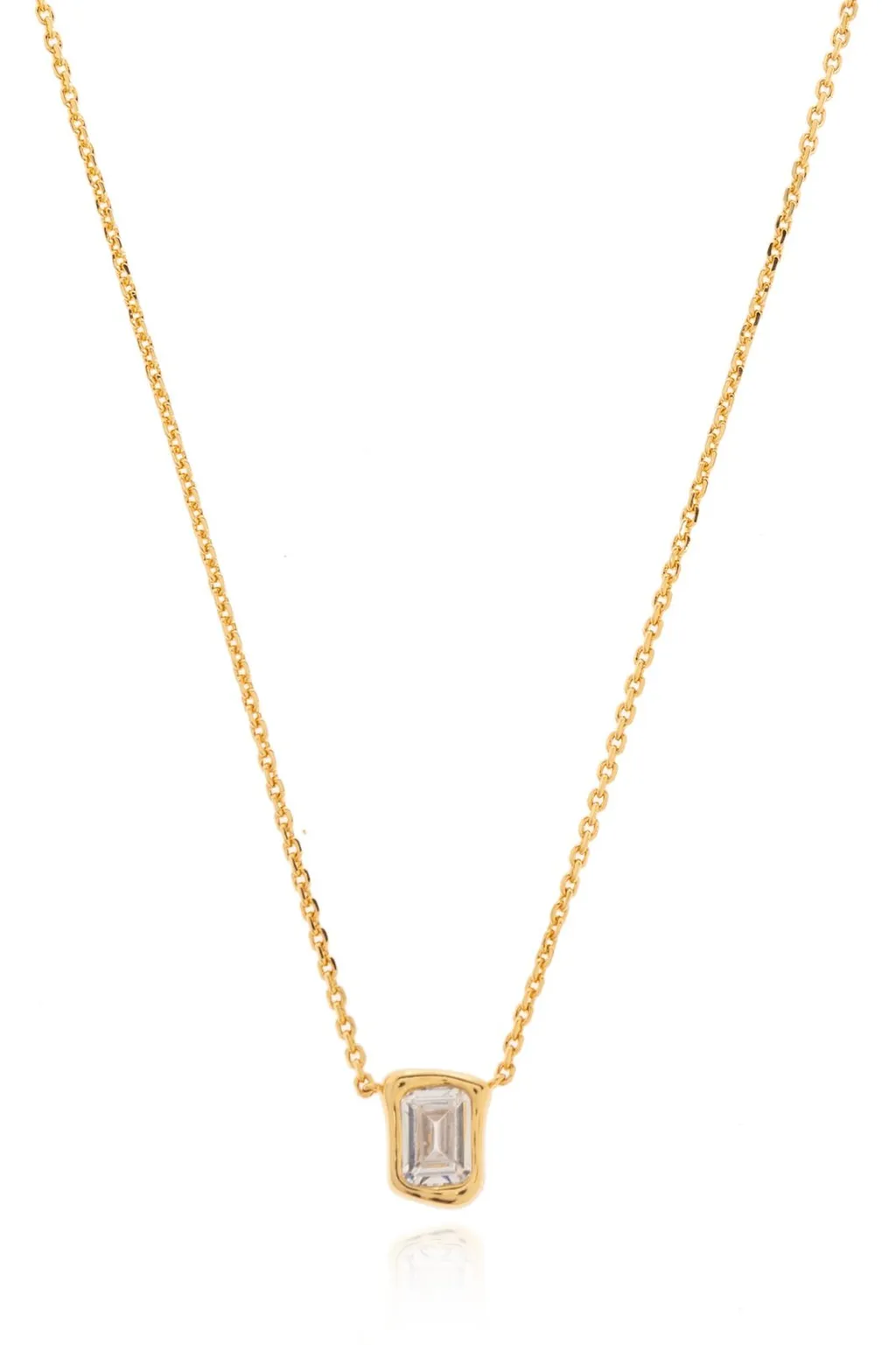 Emerald Cut Solitaire Necklace