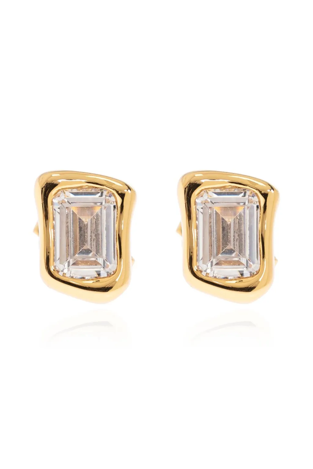 Emerald Cut Crystal Earrings