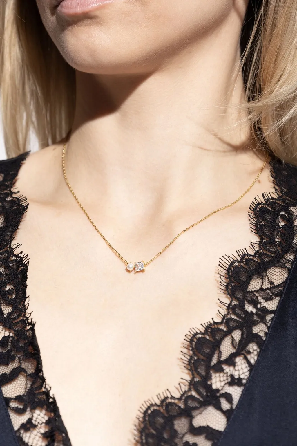 Pearl And Crystal Necklace