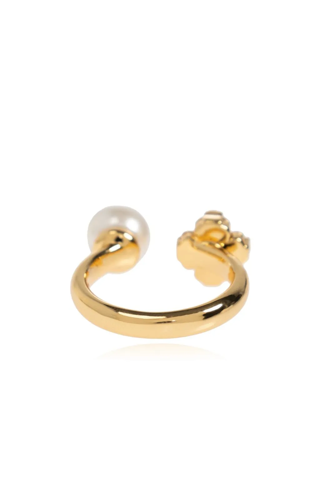 Ring With Clover And Pearl