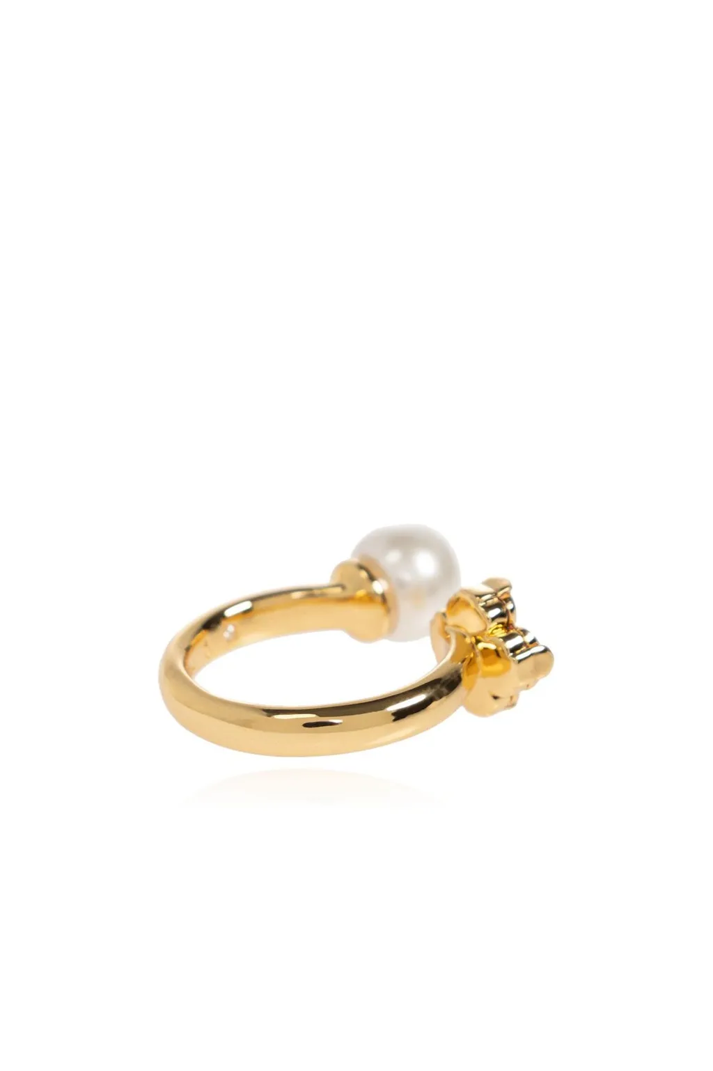 Ring With Clover And Pearl