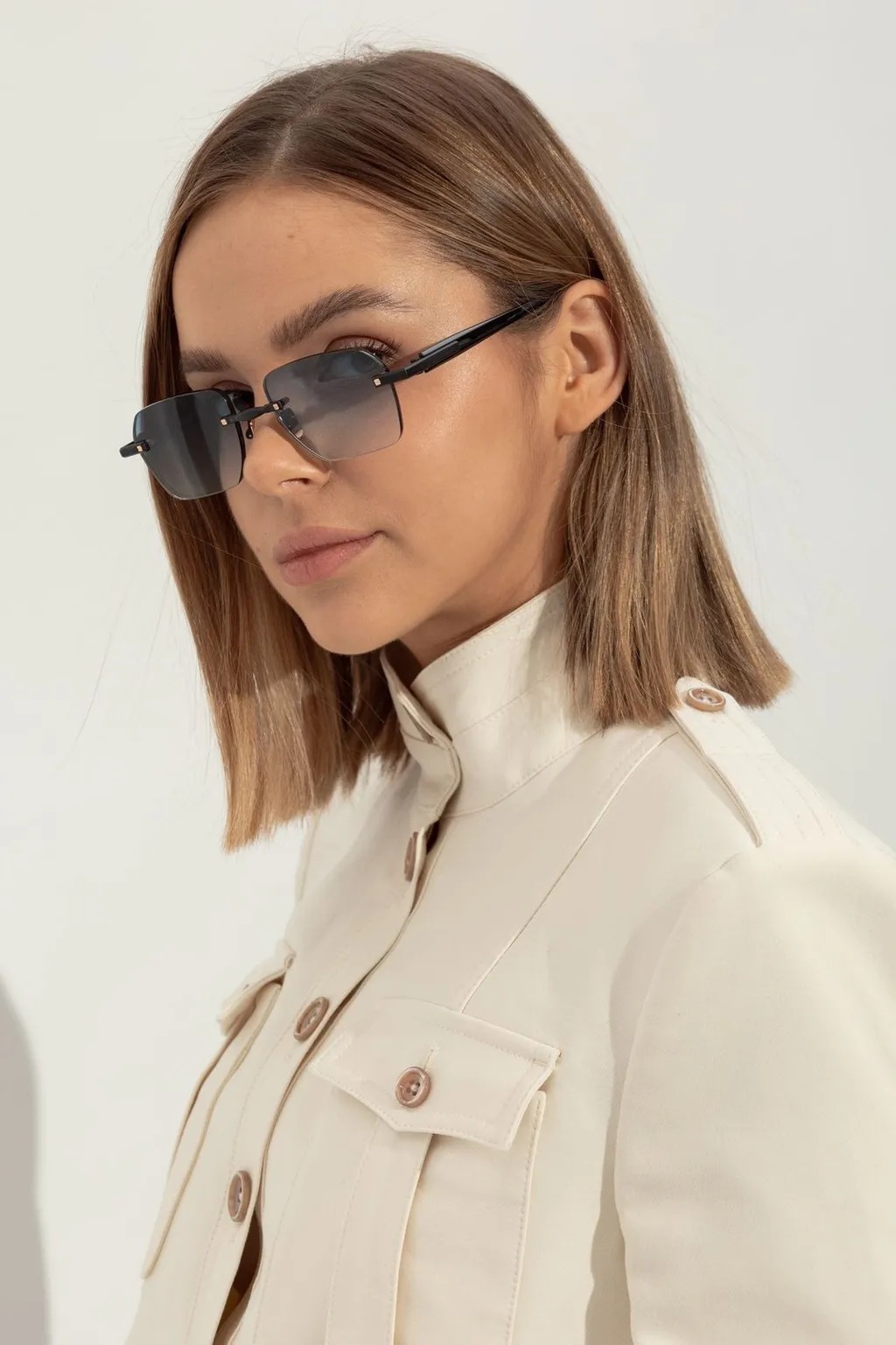 Rimless Square Sunglasses