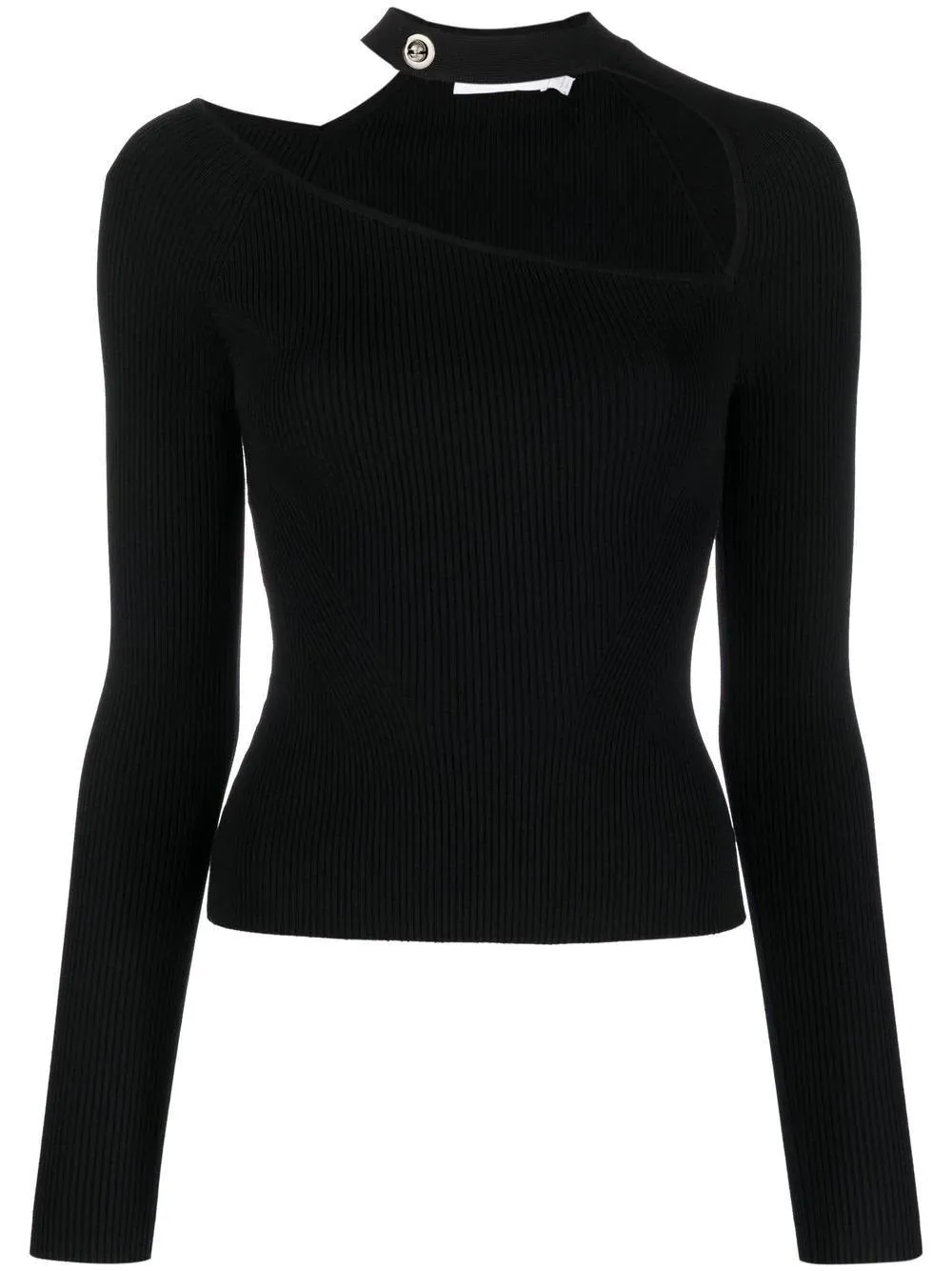 Ribbed Knit Cutout Top