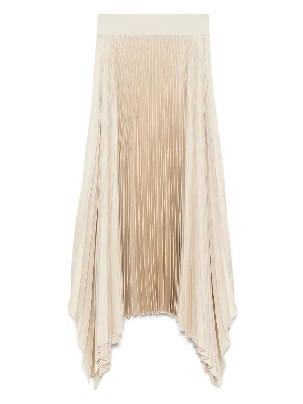 Pleated Asymmetric Skirt