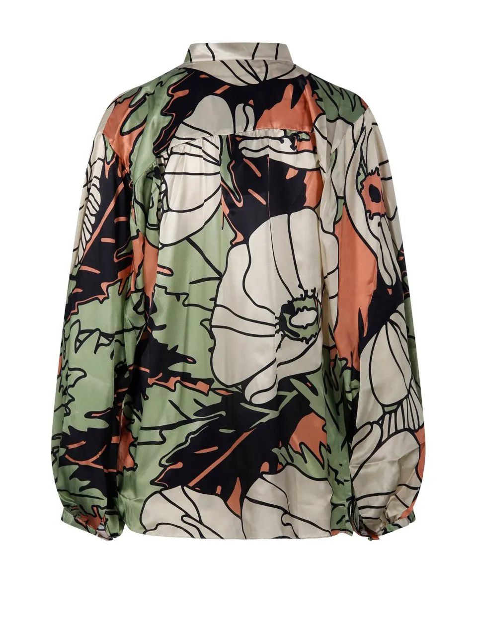 Floral Print High Neck Blouse