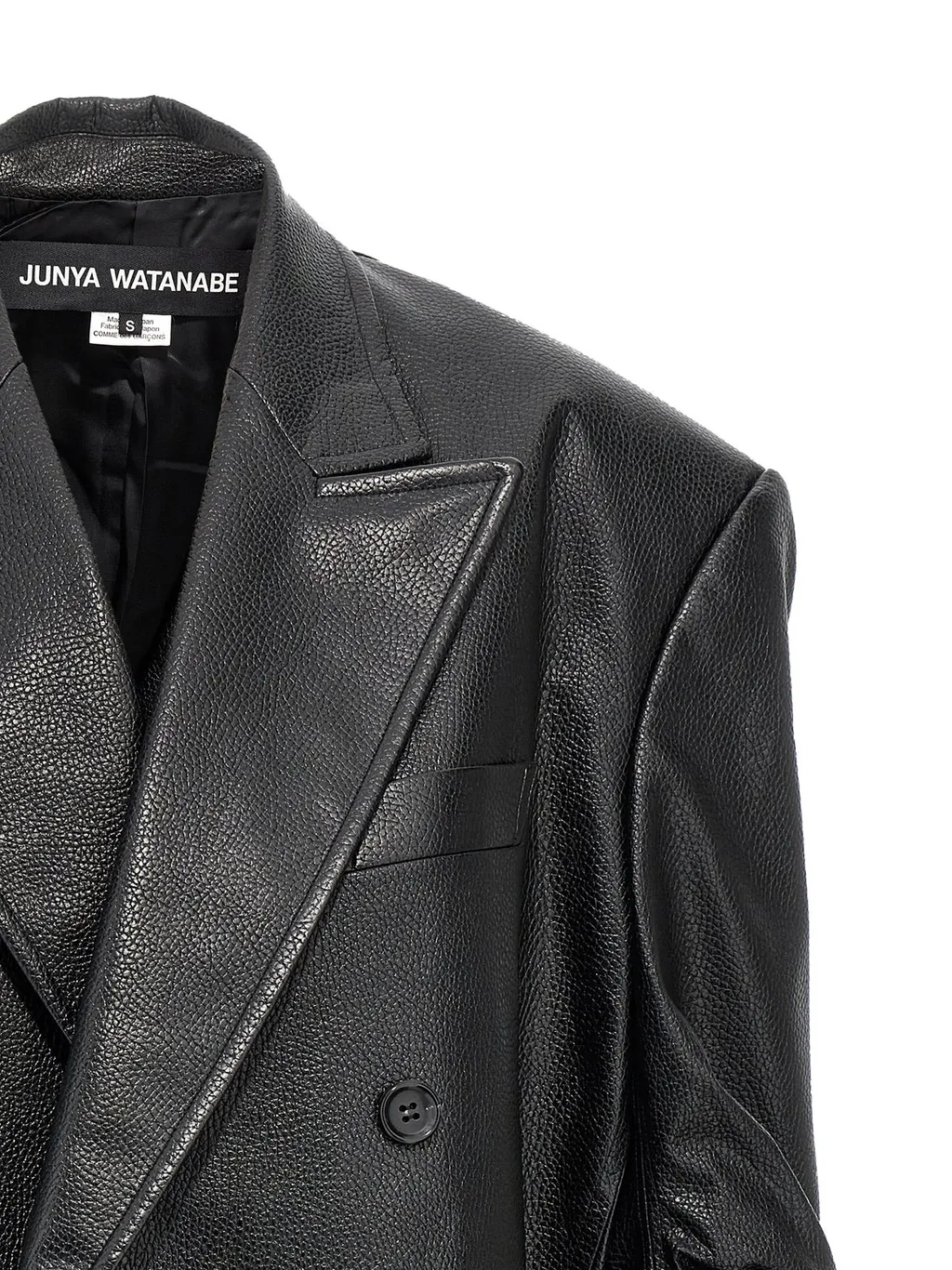 Double-Breasted Blazer With Ruched Sleeves
