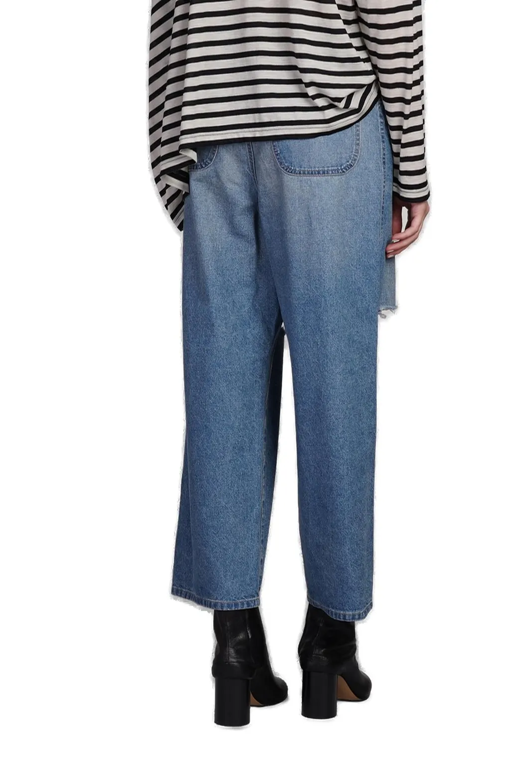 Wide-Leg Cropped Jeans