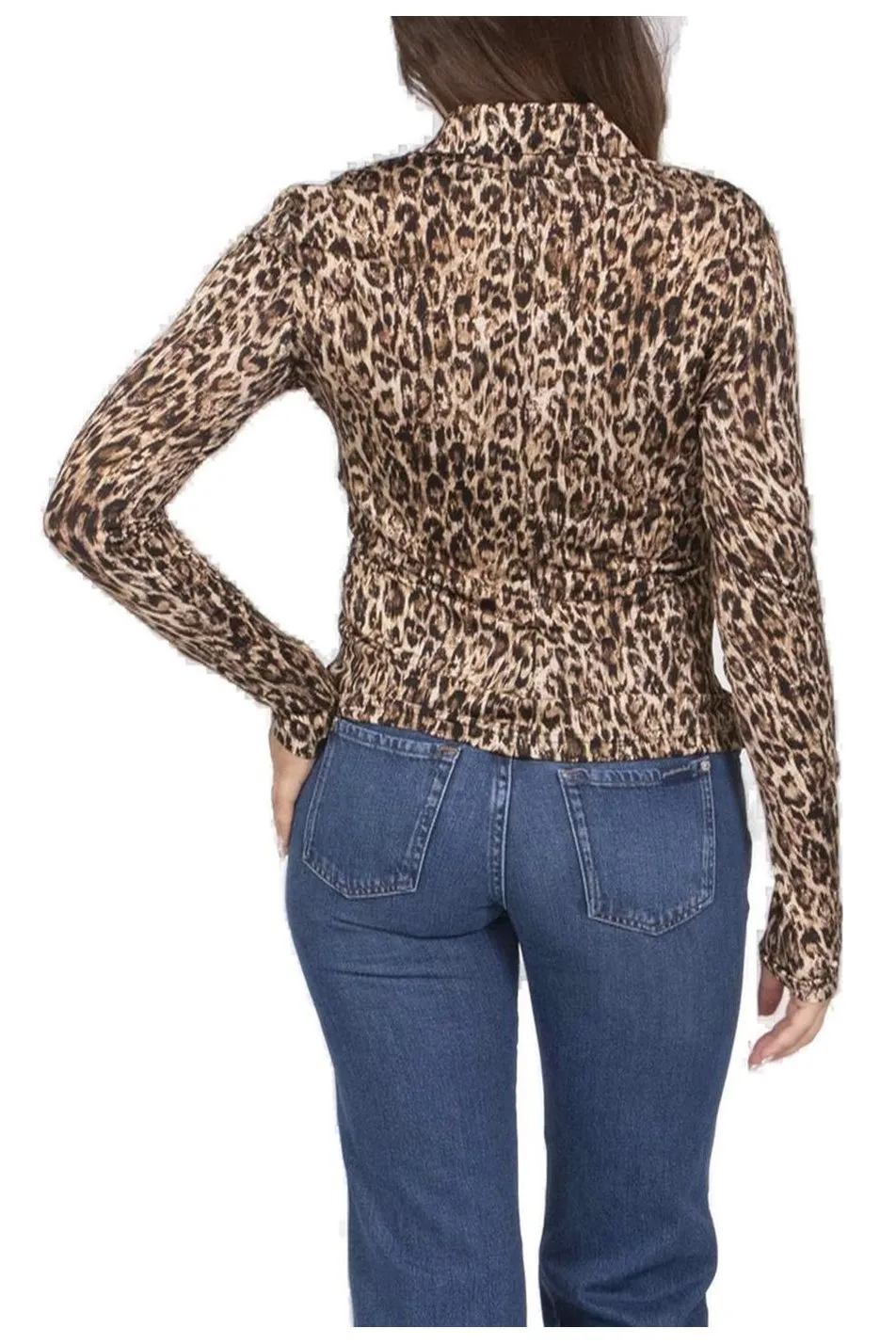 Leopard Print Button-Up Shirt
