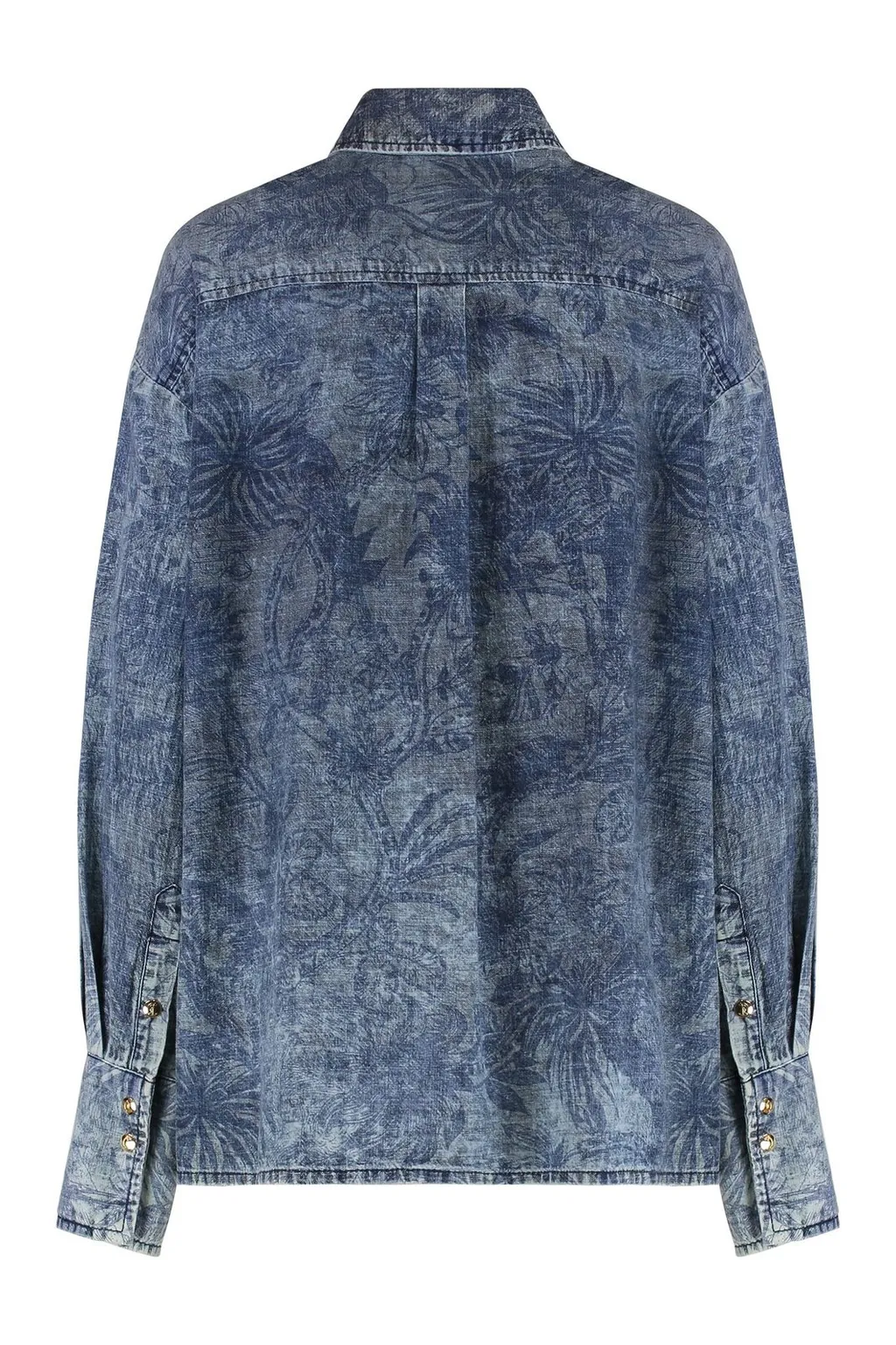 Denim Shirt With Palm Print
