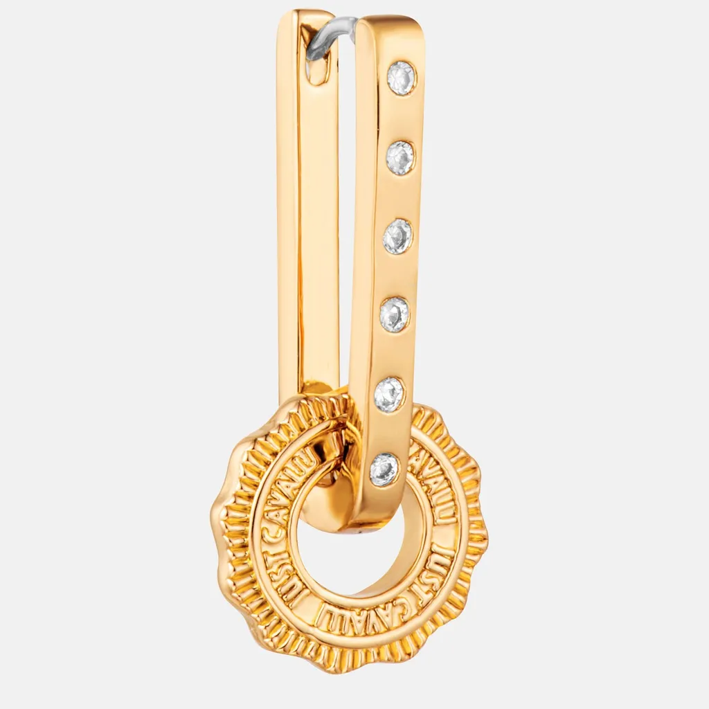 Hoop Earrings With Medallion Charm