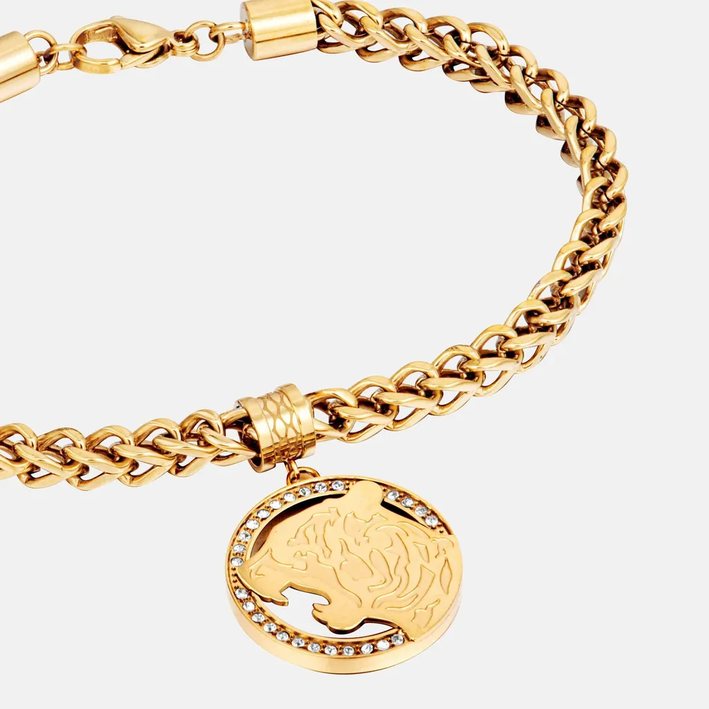 Tiger Head Charm Bracelet