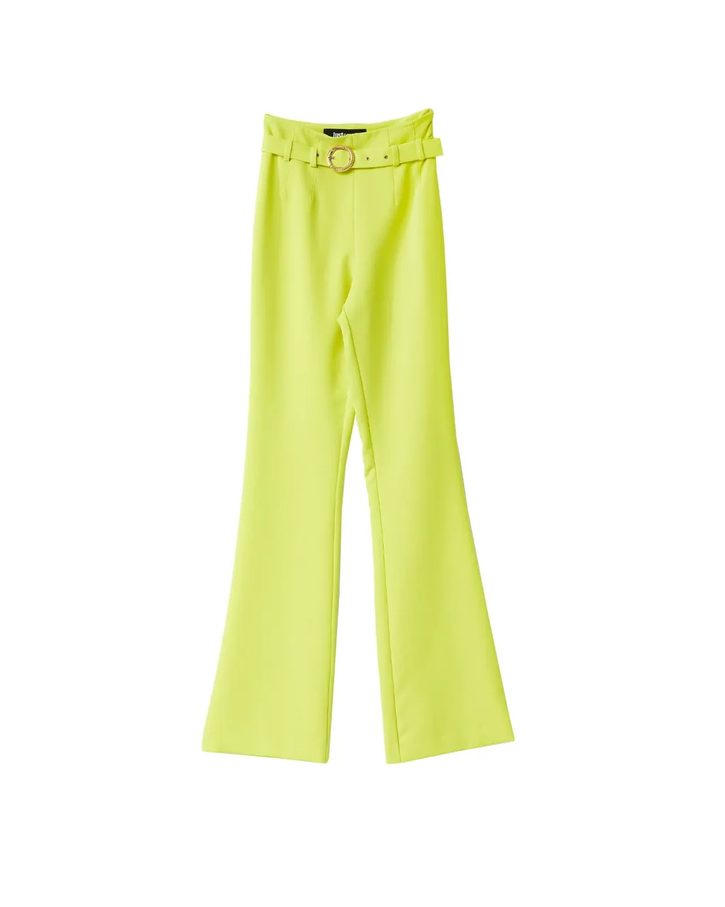 High-Waisted Flared Trousers With Belt