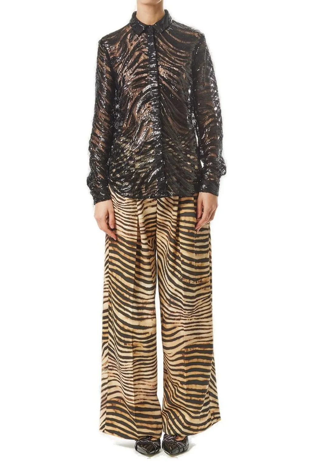 Long-Sleeved Shirt With Animalier Print