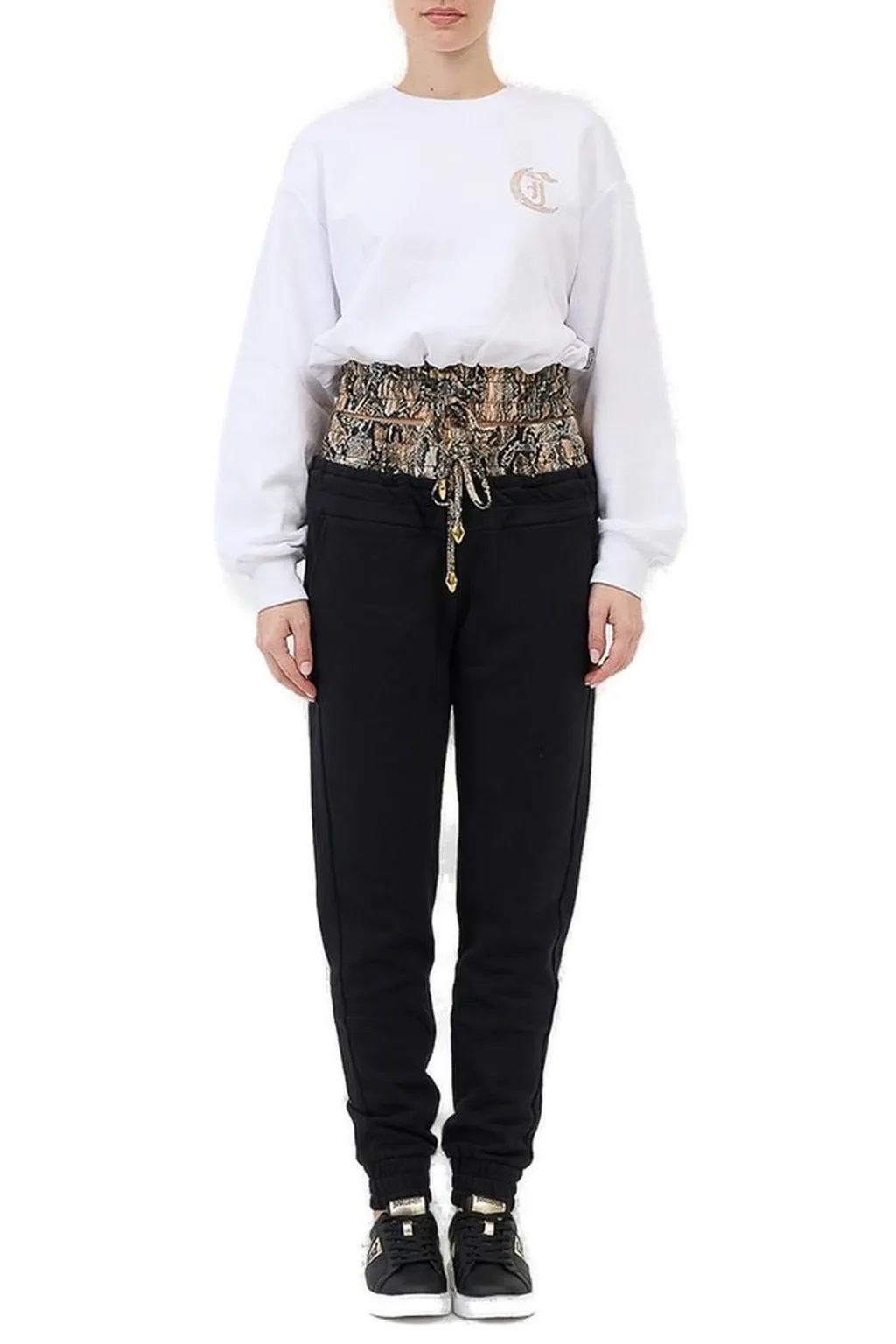 Joggers With Snake Print Waistband