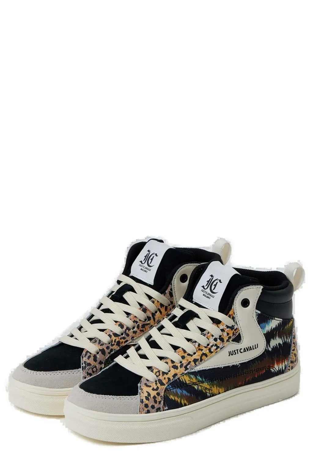 High-Top Sneakers With Abstract Print