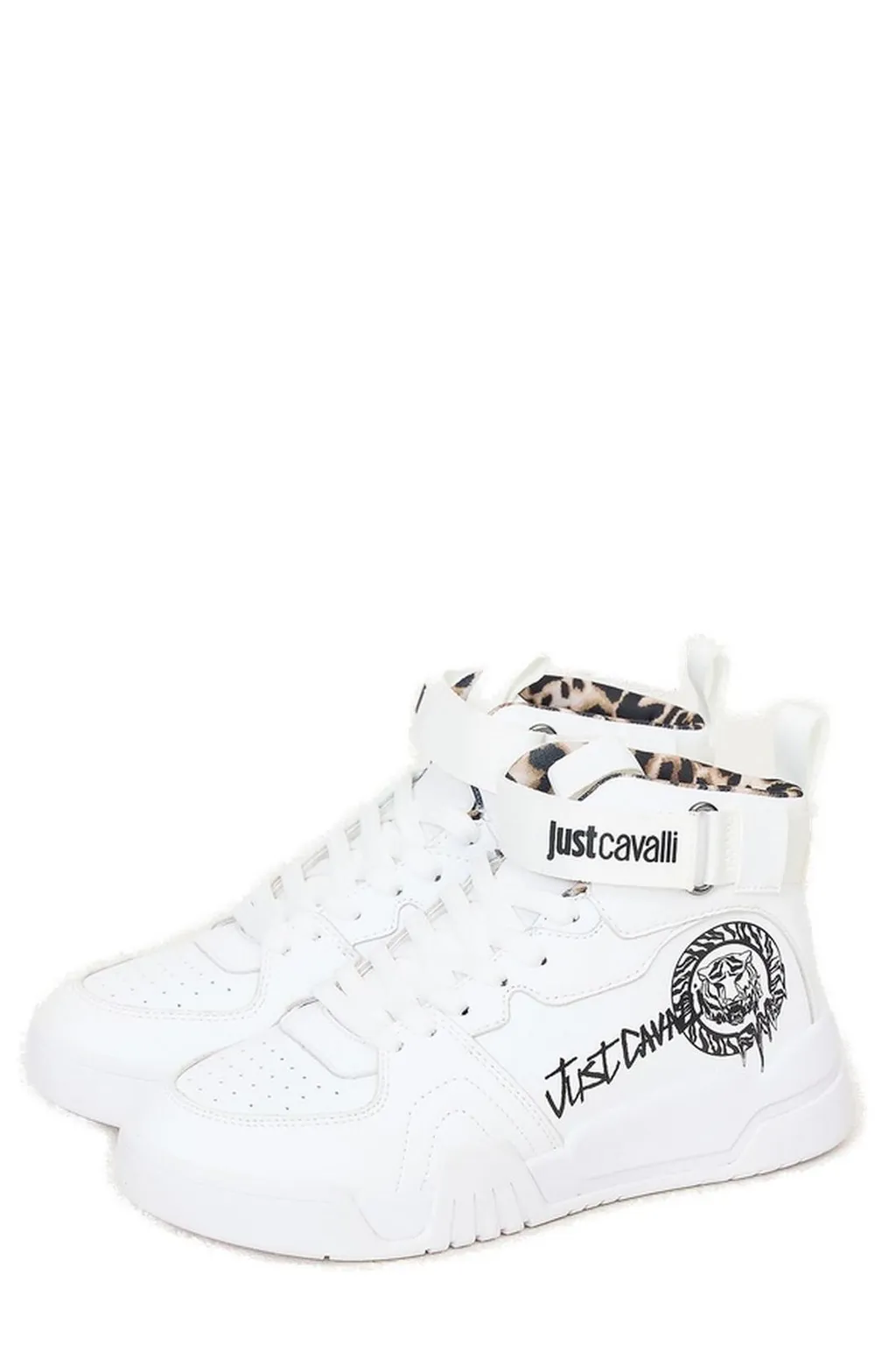 High-Top Sneakers With Tiger Print