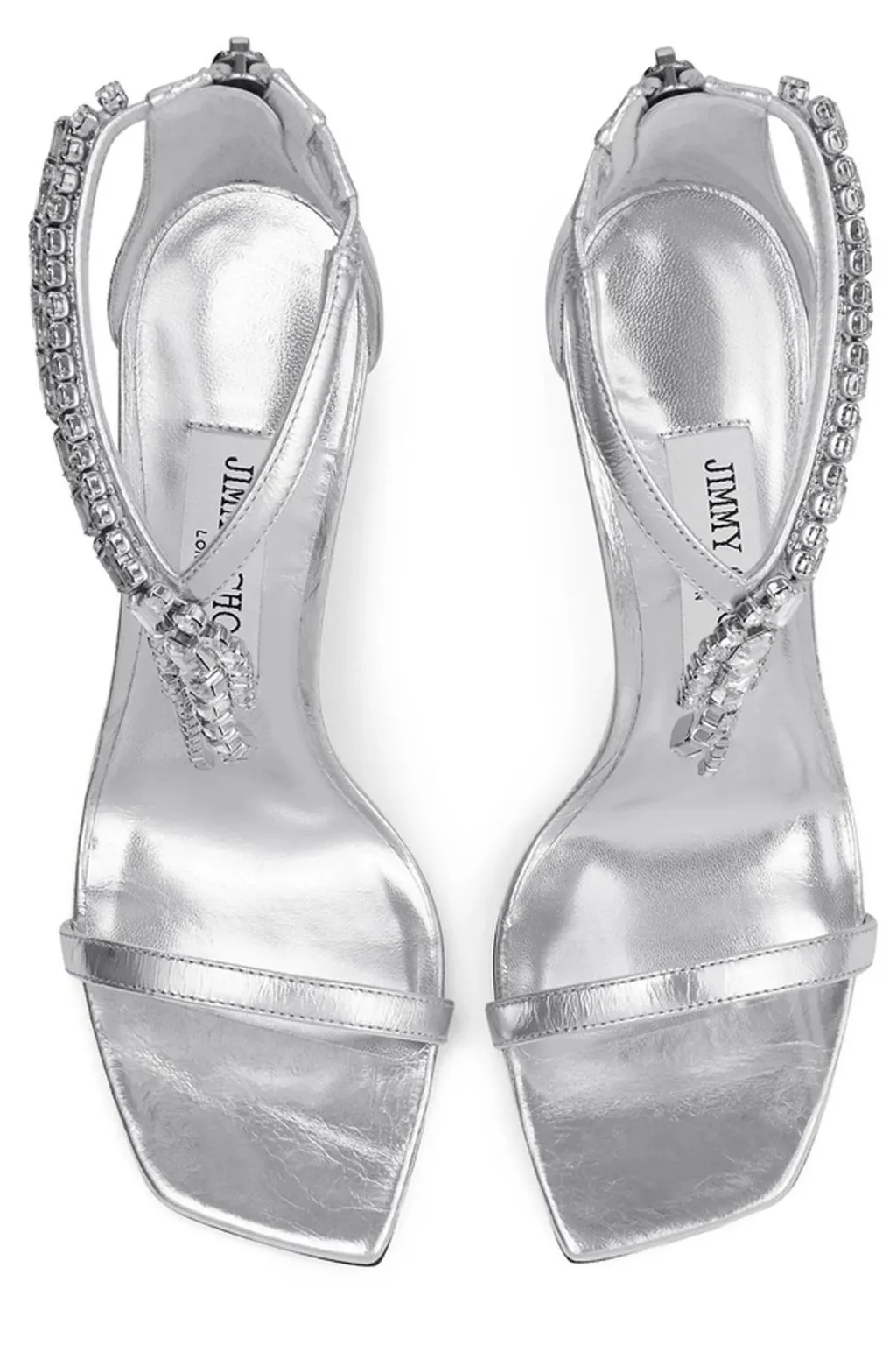 Crystal-Embellished Stiletto Sandals