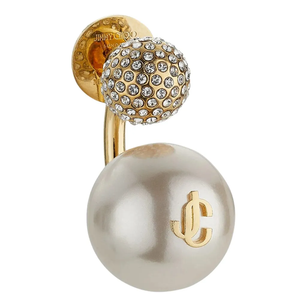 Pearl And Crystal Double Stud Earrings