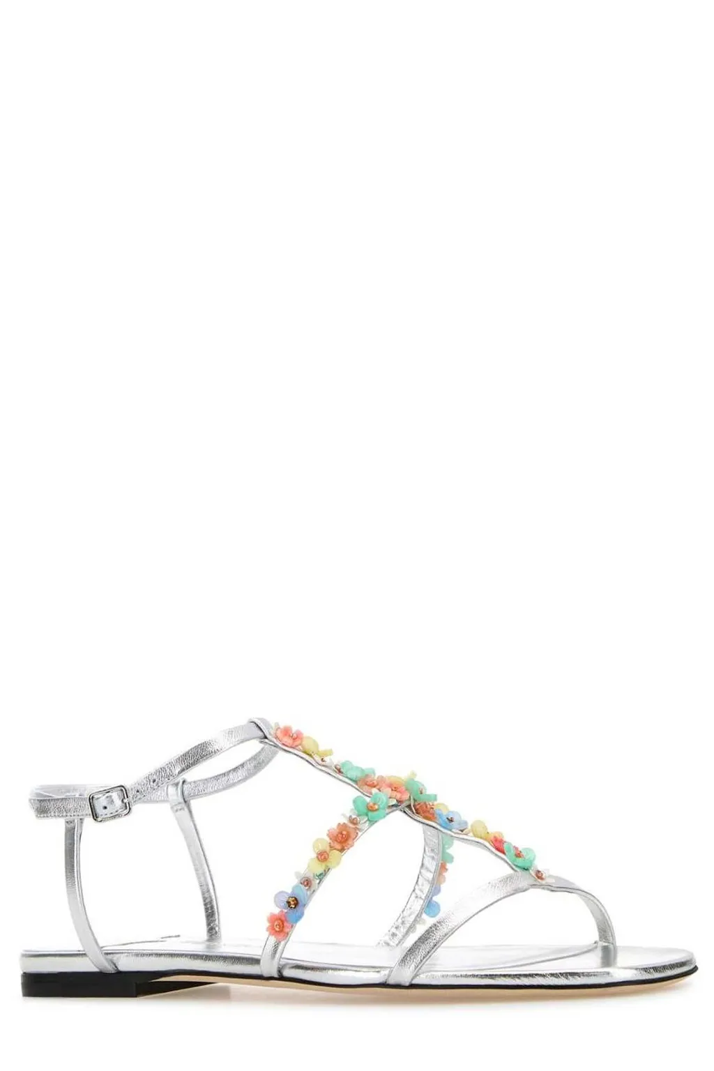 Flat Sandals With Flowers