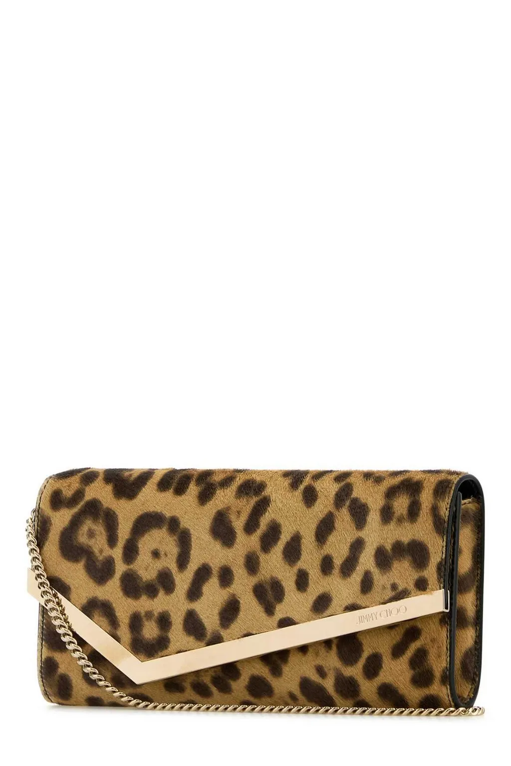 Leopard Print Calf Hair Clutch