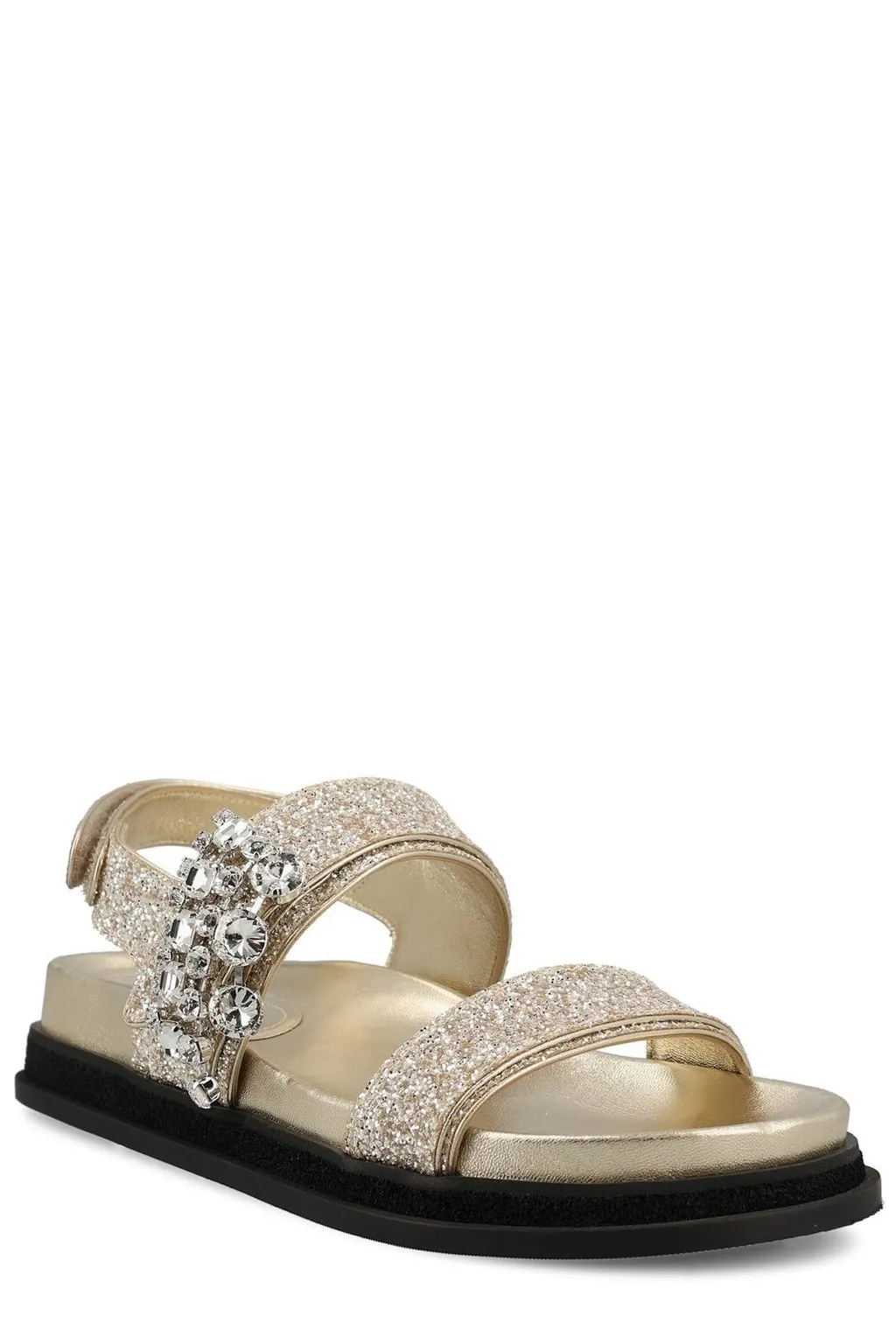 Platform Sandals With Embellished Buckle