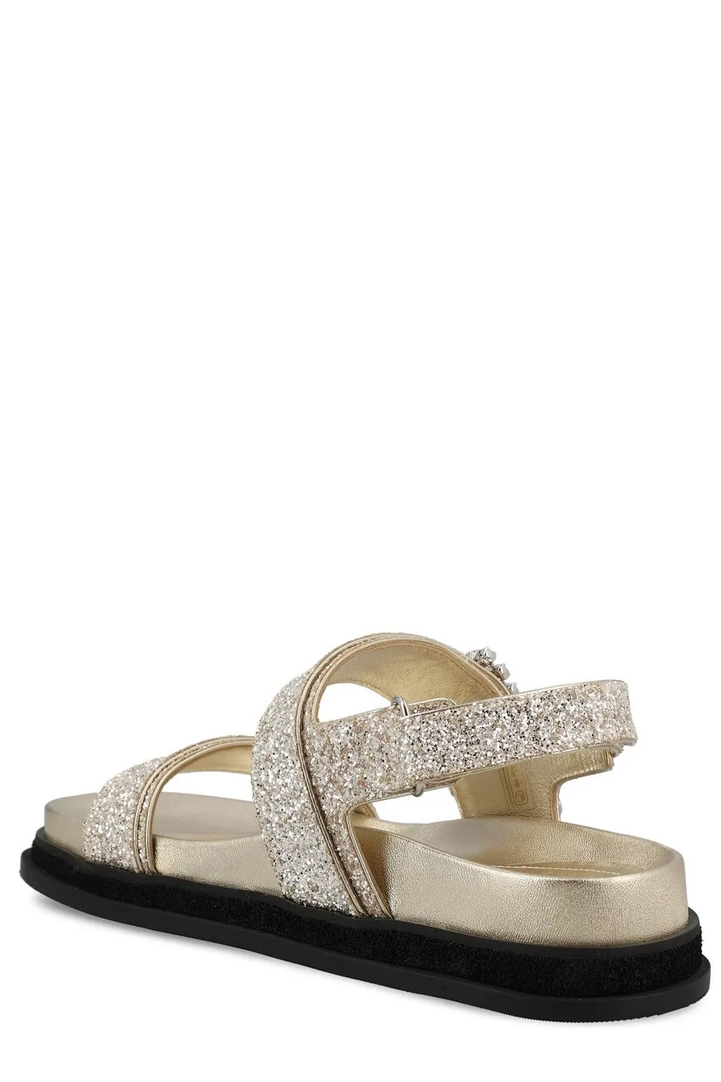 Platform Sandals With Embellished Buckle
