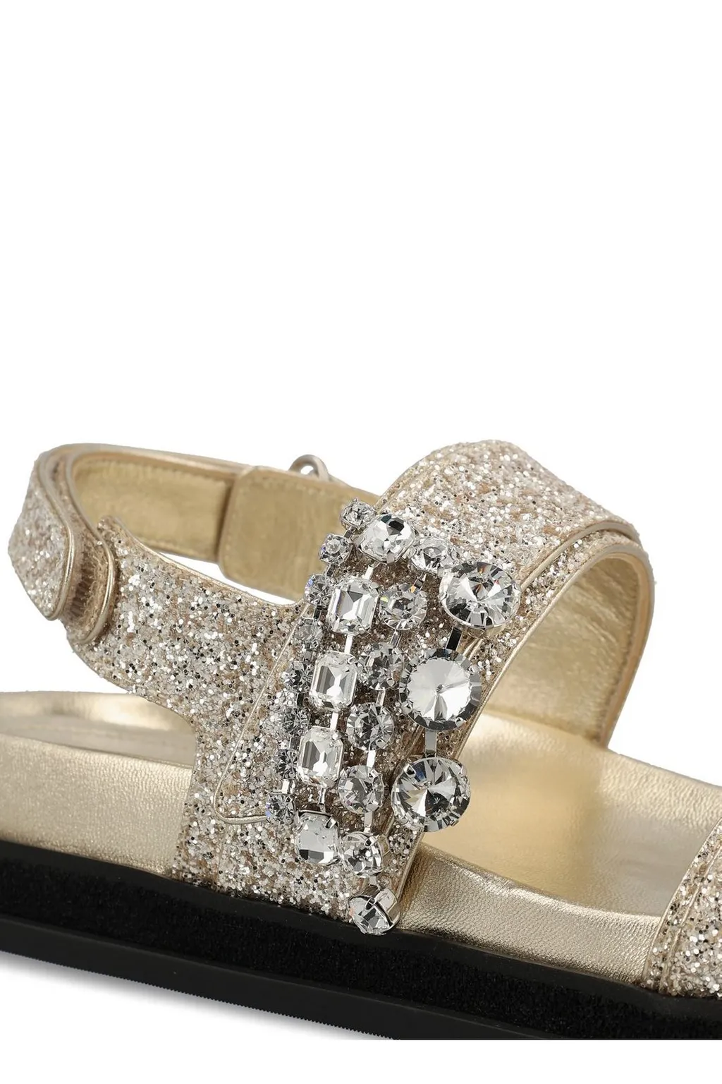 Platform Sandals With Embellished Buckle