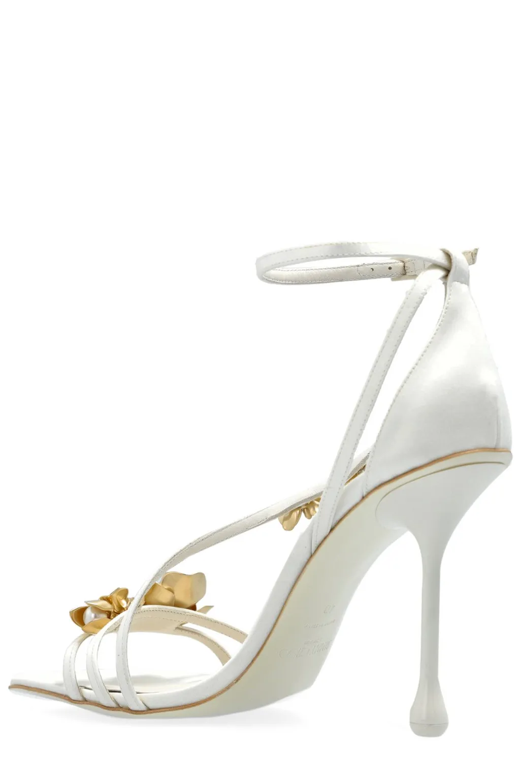 Strappy Sandals With Floral Embellishment