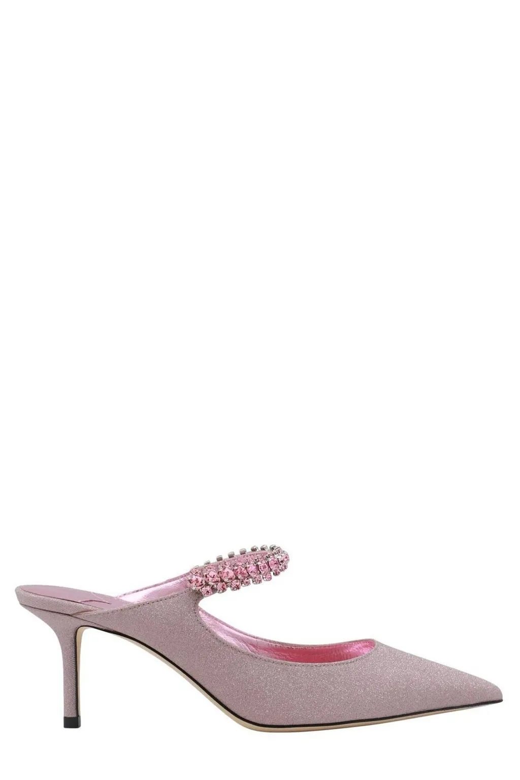 Mules With Crystal Strap